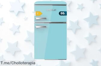 Nevera retro pequeña no frost que cuida tus bebidas y snacks con garantía total a precio loco nunca visto aprovecha este ofertón ya descuento brutal limitado