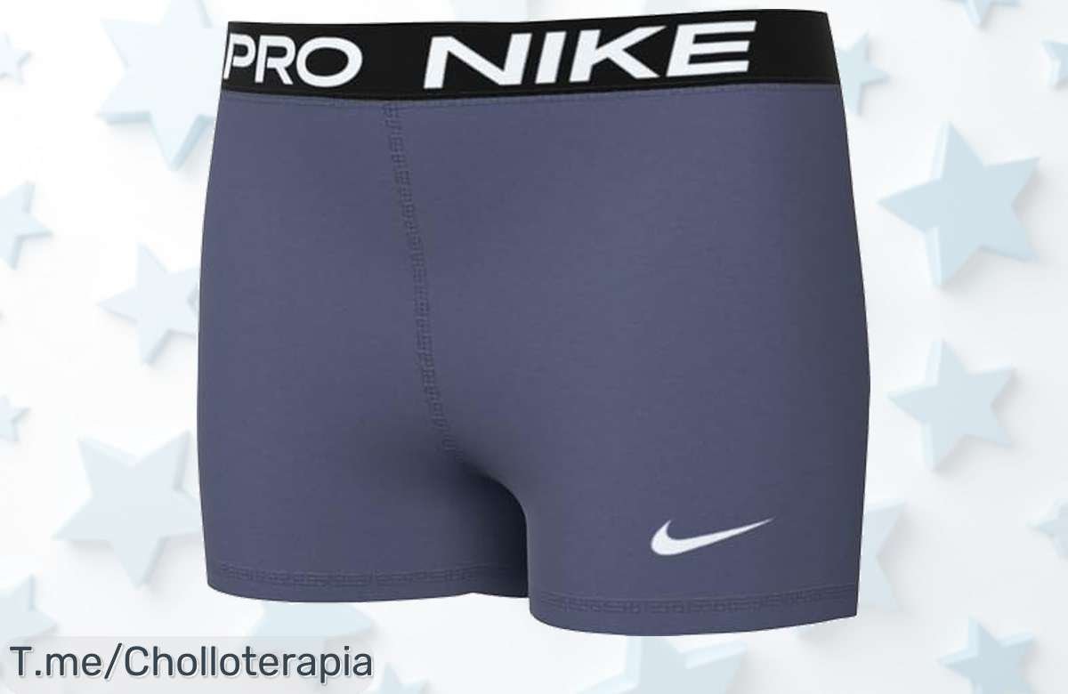 Nike Pro pantalón corto para niña con tela resistente que realza la figura aprovecha este ofertón de precio loco descuento brutal por tiempo limitado actúa ya