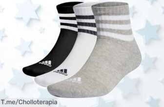 No pierdas este super chollo en adidas 3Stripes con refuerzo extra y costuras invisibles disfruta del máximo confort a precio loco ¡compra ya antes que se acabe!