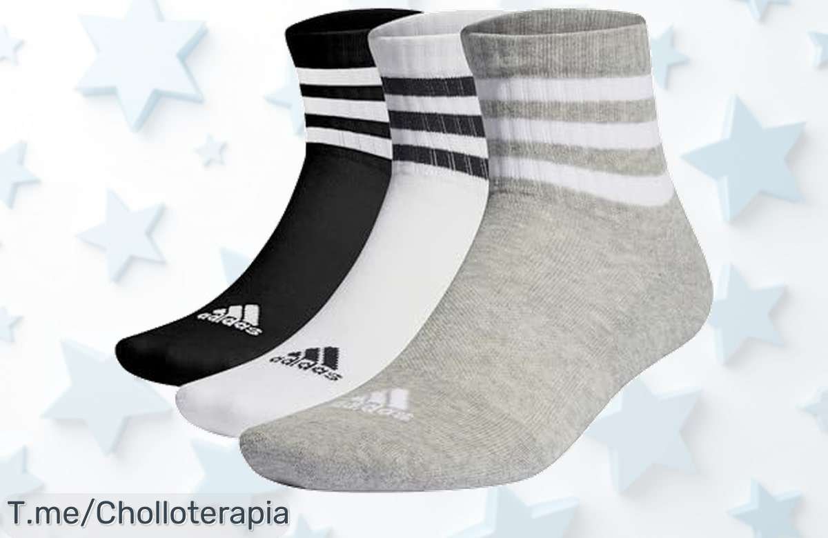 No pierdas este super chollo en adidas 3Stripes con refuerzo extra y costuras invisibles disfruta del máximo confort a precio loco ¡compra ya antes que se acabe!