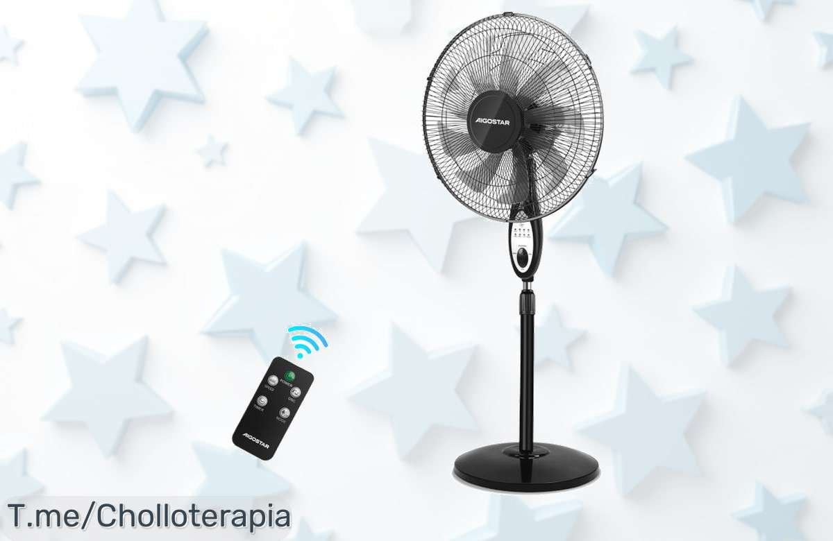 No te pierdas el ofertón del ventilador de pie con mando a distancia y 3 velocidades, siente la frescura en casa a precio loco, compra ahora antes que se acabe esta ganga.