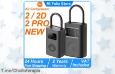 Nuevo Xiaomi Mijia compresor portátil pro con inflador inteligente y detección automática de presión precio loco descuento brutal nunca visto ¡no pierdas este super chollo acaba ya!