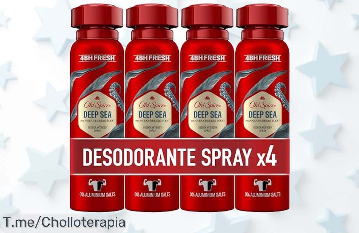 Old Spice Deep Sea en spray con 48 horas de frescura sin manchas precio loco un super chollo que vuela compra ya esta oferta nunca vista