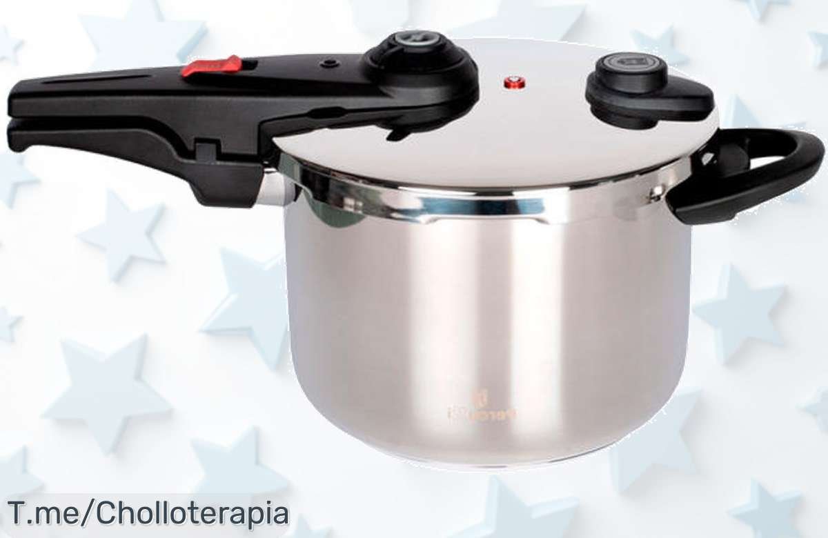 Olla a presión súper rápida de 6 litros acero inoxidable con doble nivel cocción y seguridad que revoluciona tu cocina precio loco oferta limitada ¡no lo dejes pasar!