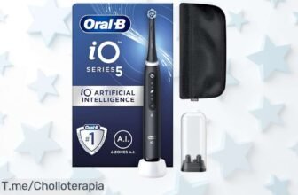 OralB iO 5 negro con sensor inteligente limpia hasta un 160 por ciento mejor disfruta de este precio loco y descuento brutal que no volverás a ver compra ya
