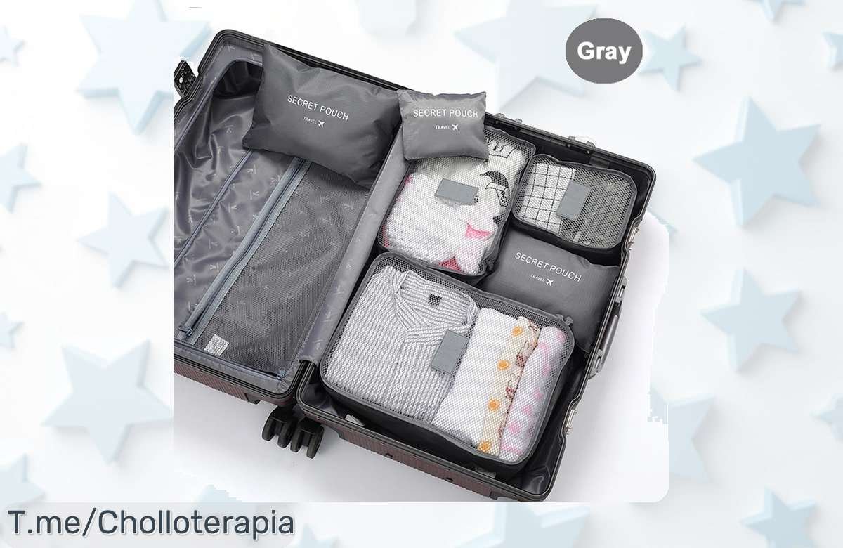 Organiza tu maleta en segundos con 6 bolsas a precio loco espacio extra asegurado aprovecha este ofertón único y corre que es un descuento brutal nunca visto