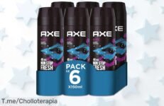 Pack 6 sprays Axe Marine 150ml con duración de 48h en un ofertón nunca visto que te brinda frescura total a precio loco aprovecha esta ganga limitada ya
