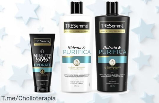 Pack Tresemmé hidrata y purifica con champú, acondicionador y mascarilla cuidado de lujo a precio loco Aprovecha este ofertón nunca visto ¡Corre ya antes que se acabe!