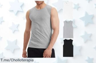 Pack de 3 camisetas sin mangas para hombre con tela que absorbe sudor y corte amplio, precio loco nunca visto aprovecha este super chollo ya antes que se acabe