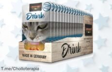 Pack sopa para gatos adultos Leonardo drink 20x40 gr con receta que anima a beber más precio loco nunca visto lleva este super chollo antes que se acabe y gana salud ya