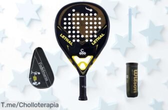 Pala de pádel Vibor-a lethal hybrid con funda y pelotas Wilson premier a precio loco descubre este ofertón con descuento brutal que no volverás a ver compra ya antes que termine