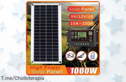 Panel solar 20W1000W con cargador y controlador único en el mercado aprovecha este super chollo de precio loco para energía portátil ¡ofertón que vuelan actúa ya!