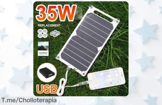 Panel solar portátil sunpower 35W con cargador USB seguro para móvil aprovecha este precio loco y descuento brutal nunca visto ¡corre que es un ofertón limitado!