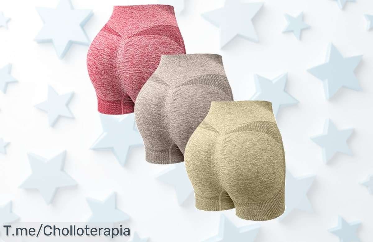 Pantalones cortos de ciclismo para mujer sin costuras control abdomen pack 3 super chollo nunca visto precio loco aprovecha ofertón limitado corre ya