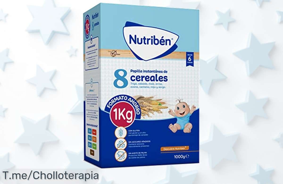 ¡Papilla instantánea de 8 cereales para tu bebé con un descuento brutal! Nutrición sin azúcares ni conservantes, ¡aprovecha este ofertón antes que se agote!