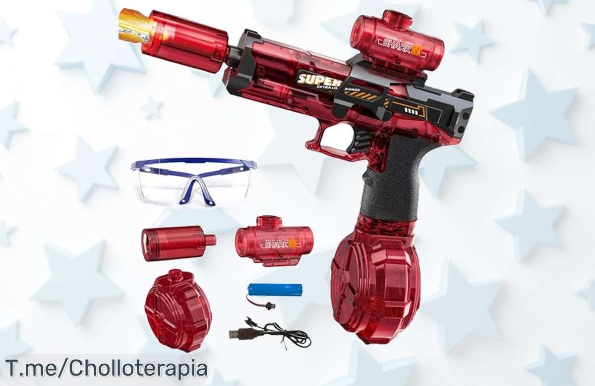 Pistola de agua eléctrica con luces y sonidos a precio loco para disparos increíbles que ganan la batalla aprovecha este ofertón limitado antes que se acabe el descuento brutal