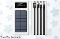 Porcheddu power bank solar gigante con 5 salidas y mega capacidad carga todo ¡ofertón con descuento brutal nunca visto aprovecha este super chollo ya!