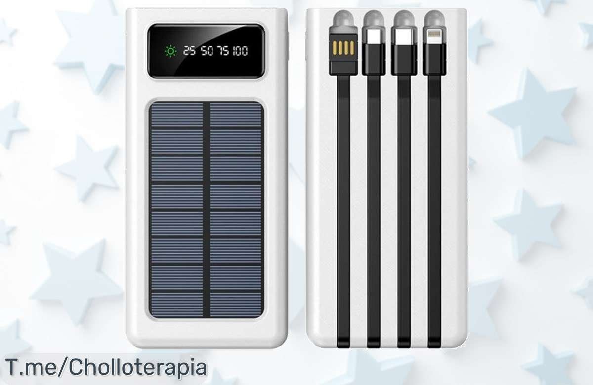 Porcheddu power bank solar gigante con 5 salidas y mega capacidad carga todo ¡ofertón con descuento brutal nunca visto aprovecha este super chollo ya!