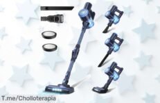 PrettyCare aspiradora inalámbrica con varita flexible y potencia brutal 25kPa un super chollo con descuento nunca visto precio loco limitado ¡aprovecha ya!