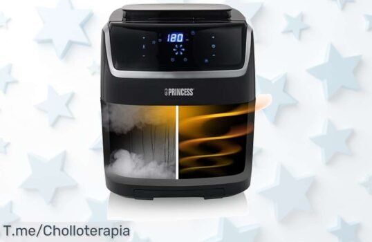 Princess 182080 freidora y vaporera 2 en 1 con gran capacidad y 8 programas ¡Precio loco nunca visto ideal para cocinar rápido y fácil Corre por este ofertón limitado!