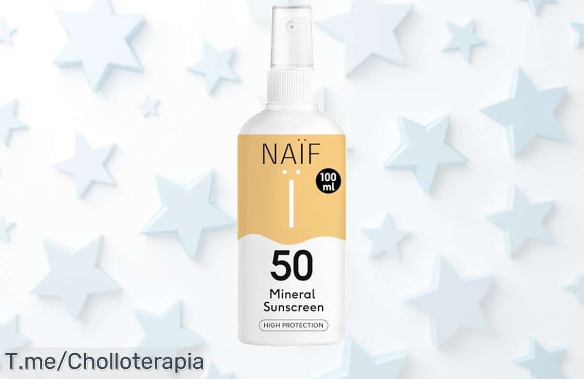 Protege tu piel con Naïf spray solar mineral FPS 50 sin grasa, súper eficaz en segundos y a un precio loco que nunca volverás a ver corre por este ofertón limitado
