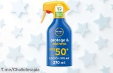 Protege tu piel con Nivea Sun factor 50 en spray y aprovecha este ofertón de precio loco que hidrata y cuida fondo no pierdas el descuento brutal limitado ya