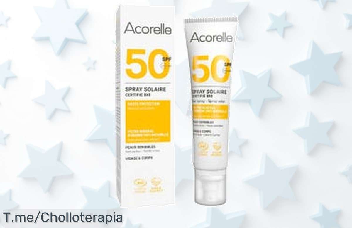 Protege tu piel con el spray solar Spf 50 Acorelle, un ofertón a precio de ganga que no puedes dejar pasar. ¡Compra ahora y cuida su sensibilidad antes de que se agote!