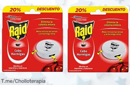 Raid cebos antohormigas con acción letal 24-7 para acabar toda la colonia incluyendo reina y larvas disfruta este super chollo a precio loco oferta limitada ¡compra ya!