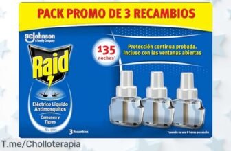 Raid eléctrico líquido con recambios para 135 noches que matan mosquitos incluso con luces encendidas descubre el super chollo seguro para bebés ¡compra ya!