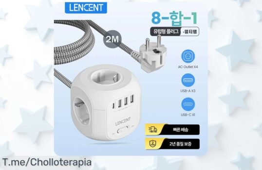 Regleta LENCENT con enchufes USB y tipo C ultra resistente a un precio loco nunca visto aprovecha este ofertón limitado antes que se agote