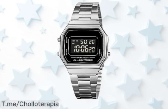 Reloj digital ROSEBEAR con luz LED y resistencia al agua 5 ATM diseño moderno que impresiona precio de ganga irrepetible ¡aprovecha este super chollo antes que se agote!