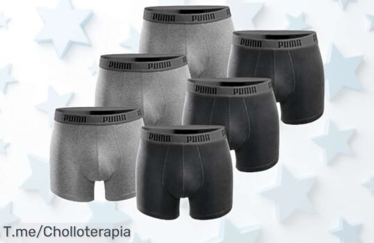 Renueva tu ropa interior con el súper chollo de 6 calzoncillos bóxer PUMA a un precio de ganga que no volverás a ver ¡Actúa rápido antes de que se agoten!