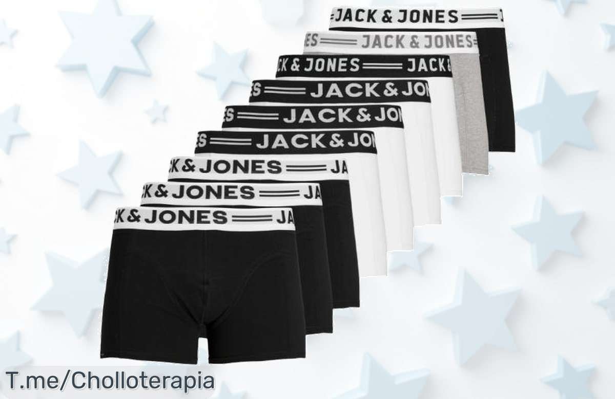 Renueva tu ropa interior con este ofertón de 9 bóxers Jack & Jones a un precio loco, suavidad y frescura que no encontrarás en ningún otro lugar. ¡Compra ya antes de que se agoten!