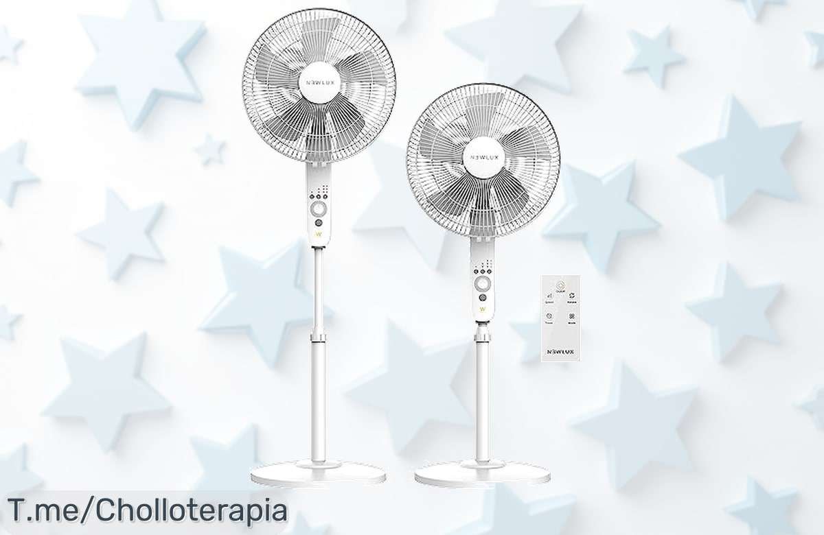 Renueva tu verano con el ventilador Newlux W550: oscilación y mando a distancia en un super chollo. ¡Aprovecha este ofertón limitado antes de que se agote!