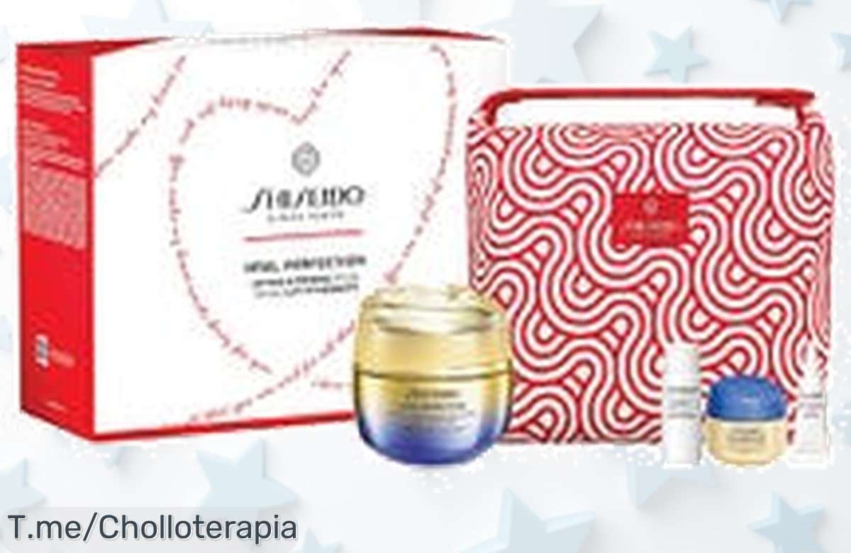 Revitaliza tu piel con el Estuche Vital Perfection de SHISEIDO: ¡crema antiedad a precio loco! Aprovecha este super chollo antes de que se agote. ¡Compra ya y brilla!