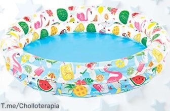 Revive el verano con la piscina hinchable 2 aros Intex, disfruta de horas de diversión y consigue un kit de parches ¡No te quedes sin este super chollo antes que se agote!