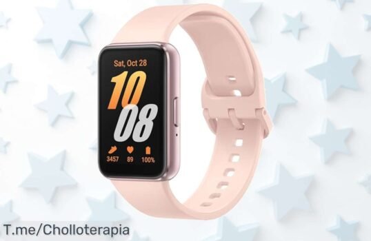 Samsung Galaxy Fit3 oro rosa con pantalla AMOLED y súper batería de 13 días a precio loco un ofertón nunca visto controla tu salud ¡aprovecha este descuento brutal ya!