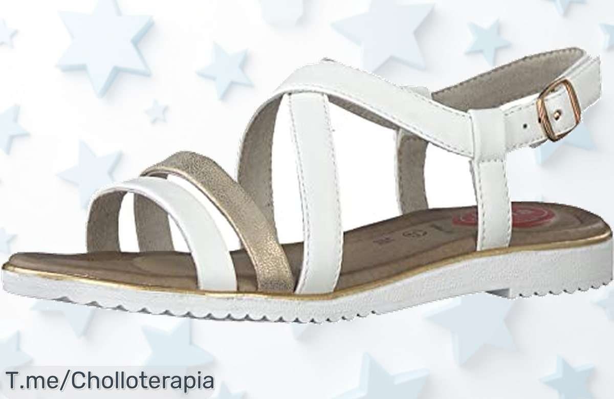 Sandalia Jana blanca con tacón bajito y material duradero descuento brutal nunca visto un ofertón a precio de ganga pisa fuerte y consigue la tuya ya antes que vuelen