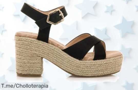 Sandalias Mustang tacón negro con caída de precio brutal solo hoy un super chollo que no puedes dejar pasar corre y aprovecha este ofertón único antes que se acabe