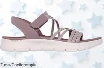Sandalias Skechers rosa con diseño único y caída de precio brutal un super chollo que vuela no pierdas este ofertón con precio de ganga compra ya antes que se acabe