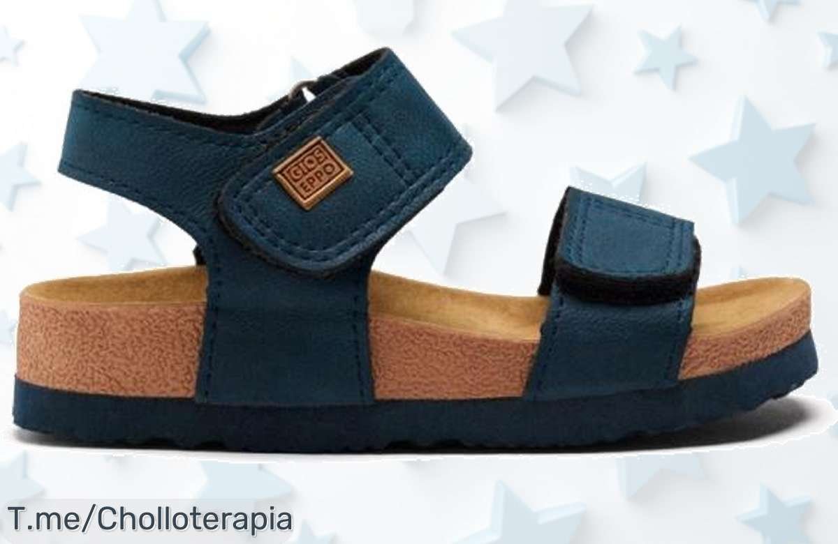 Sandalias bio niño GIOSEPPO con doble velcro en azul marino a precio loco ideal para correr y saltar sin parar aprovecha este ofertón nunca visto antes ¡corre que vuelan!