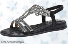Sandalias bohemias con flor y rhinestone disfruta de un descuento brutal en este super chollo único precio loco de ganga aprovecha ya la oferta limitada
