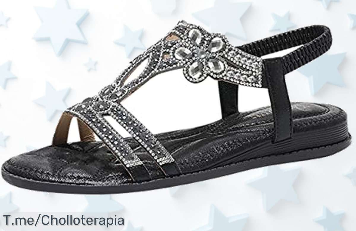 Sandalias bohemias con flor y rhinestone disfruta de un descuento brutal en este super chollo único precio loco de ganga aprovecha ya la oferta limitada