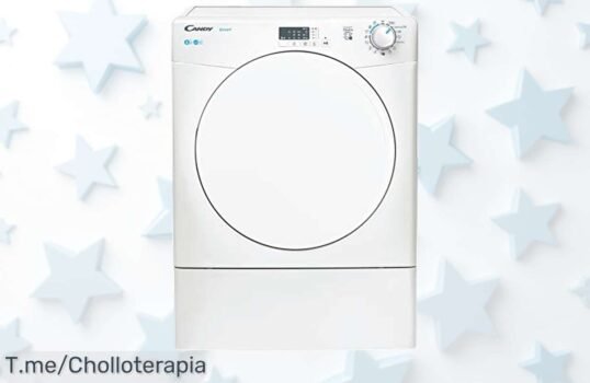 Secadora Candy Smart 8kg con puerta XXL y tecnología NFC en super chollo para cuidar tu ropa sin arrugas corre ya por este ofertón nunca visto y precio de ganga