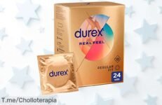 Siente la intimidad como nunca con Durex Real Feel, 24 condones sin látex a un precio loco ¡Aprovecha este ofertón limitado y compra ya tu placer!