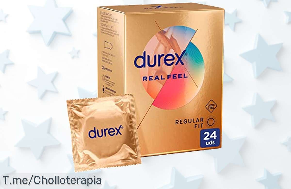 Siente la intimidad como nunca con Durex Real Feel, 24 condones sin látex a un precio loco. ¡Aprovecha este ofertón limitado y compra ya tu placer!