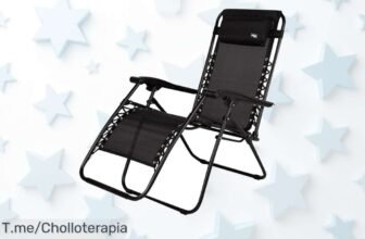 Silla gravedad cero plegable súper resistente con reposapiés y antivuelco un ofertón único que no dura aprovecha ya este descuento brutal precio loco de ganga