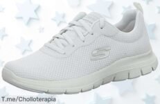 Skechers Flex Appeal 40 blanca con suela ultra resistente un look moderno y comodidad insuperable a precio loco solo hoy aprovéchalo antes de que se agote este ofertón