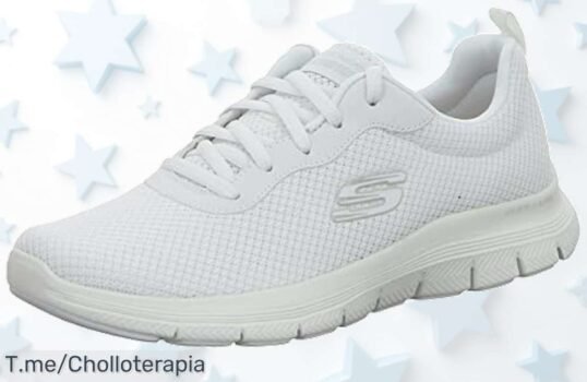 Skechers Flex Appeal 40 blanca con suela ultra resistente un look moderno y comodidad insuperable a precio loco solo hoy aprovéchalo antes de que se agote este ofertón
