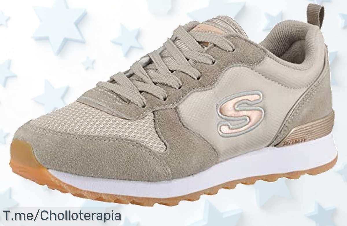 Skechers OG 85 Goldn Gurl con piel súper resistente y suela antideslizante a un precio loco nunca visto Aprovecha este ofertón limitado que vuela ¡no esperes más!